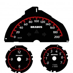 Speedometer speedo dial 200 km/h Smart ForTwo 451 Brabus 