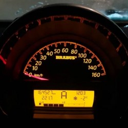 Speedometer speedo dial 160 km/h Smart ForTwo 451 Pulse Brabus 