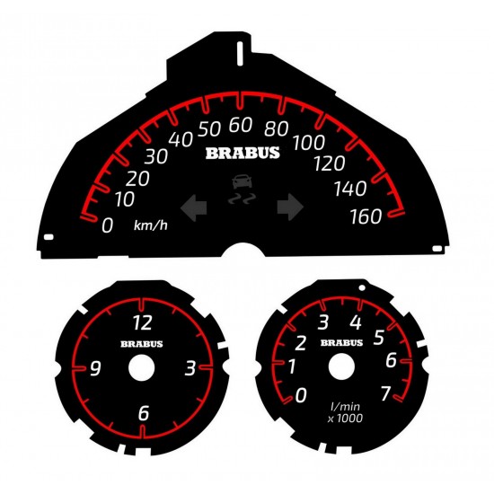 Speedometer speedo dial 160 km/h Smart ForTwo 451 Brabus