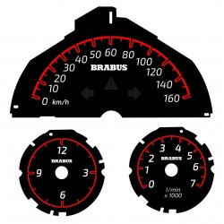 Speedometer speedo dial 160 km/h Smart ForTwo 451 Pulse Brabus 