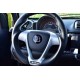 Aluminum emblem 58 mm on the steering wheel for Mercedes Smart 451 Brabus Pulse Passion Ultimate Aluminum emblem 58 mm on the steering wheel for Mercedes Smart 451 Brabus Pulse Passion Ultimate