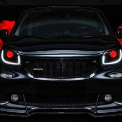 Illuminated LED logo emblem stamp badge for front grille Smart 453 Brabus Pure Passion Ultimate Xclusive